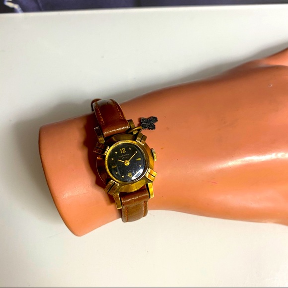 Nastrix 7J automatic 14k gold watch